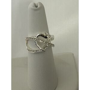 Lovely Silver Tone Evie & Emma Infinity Heart Ring